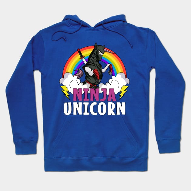 Ninja Unicorn Samurai Hoodie by underheaven